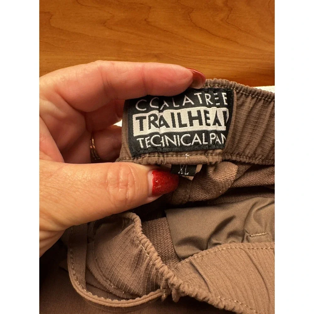 Coalatree Trailhead Pants Unisex size Xl Brown Stretch Outdoor rip stop EUC